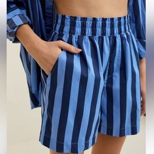 Aerie Good Day Striped Blue Women's Shorts